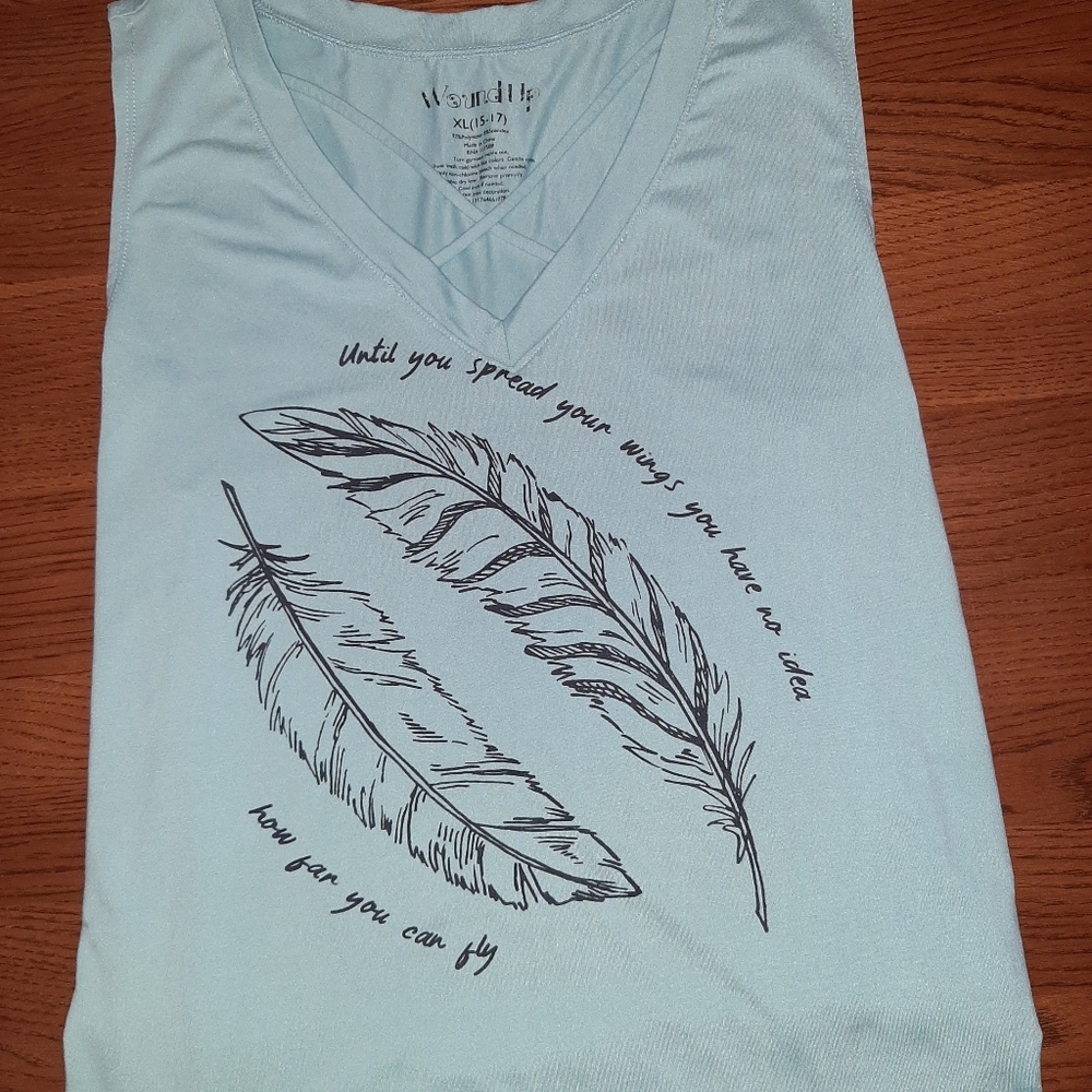 Lt blue sleeveless tank